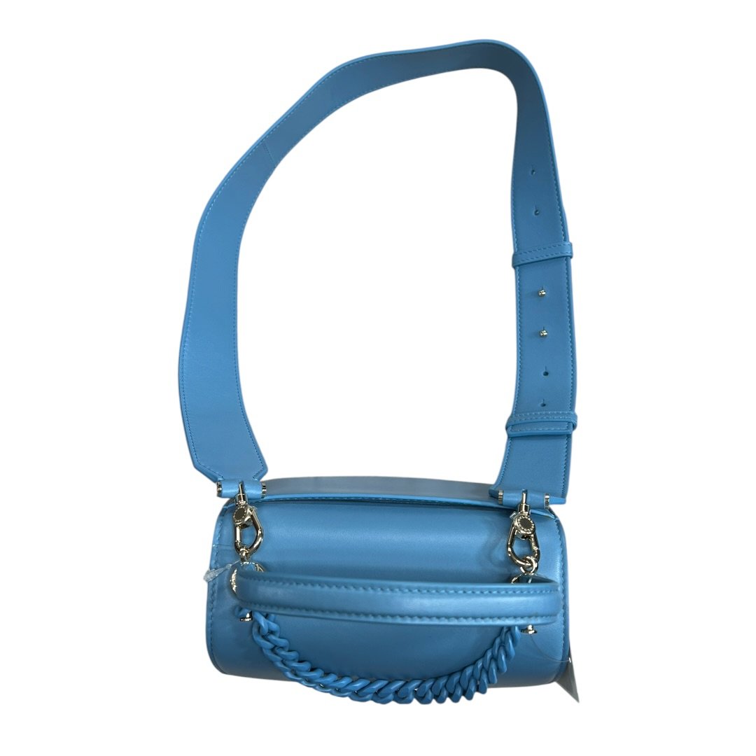 BVLGARI Calfskin Serpenti Forever Top Handle Bag Shoulder Bag Sky Blue Gold-tone Hardware BV65