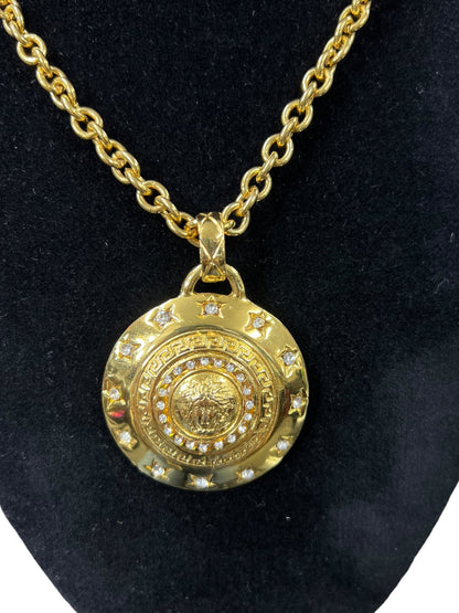VERSACE Gold-tone Metal Medusa Medallion Necklace Gold Gold Hardware je75
