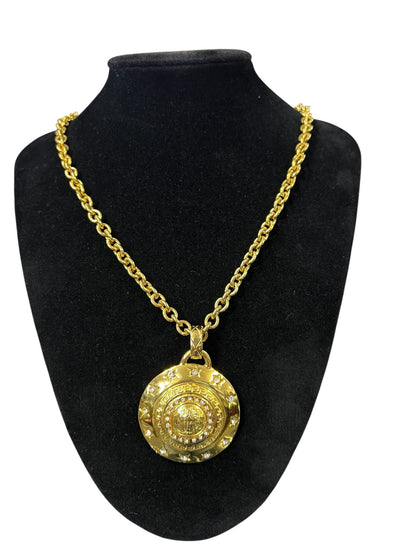 VERSACE Gold-tone Metal Medusa Medallion Necklace Gold Gold Hardware je75