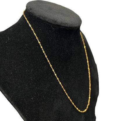 UNBRANDED Accessory K18 Gold Beaded Chain Necklace Gold Gold Hardware je70