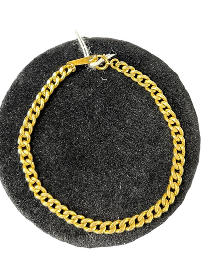 UNBRANDED Accessory 18K Yellow Gold Kihei Curb Chain Bracelet Gold Gold Hardware je72