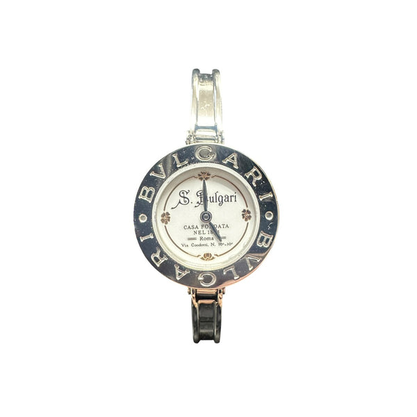 BVLGARI Stainless Steel B.zero1 Bangle Watch White NJ109