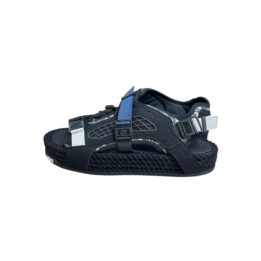 CHRISTIAN DIOR Oblique Atlas Sandals Black Navy NJ104