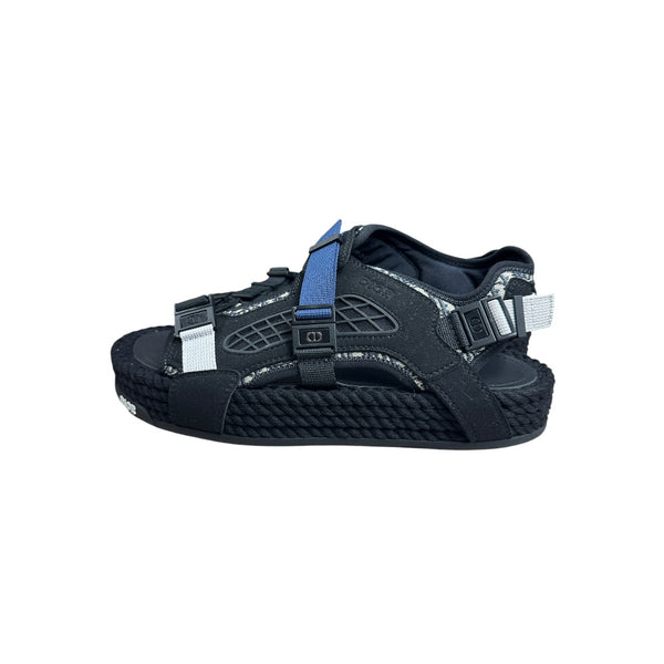 CHRISTIAN DIOR Oblique Atlas Sandals Black Navy NJ104