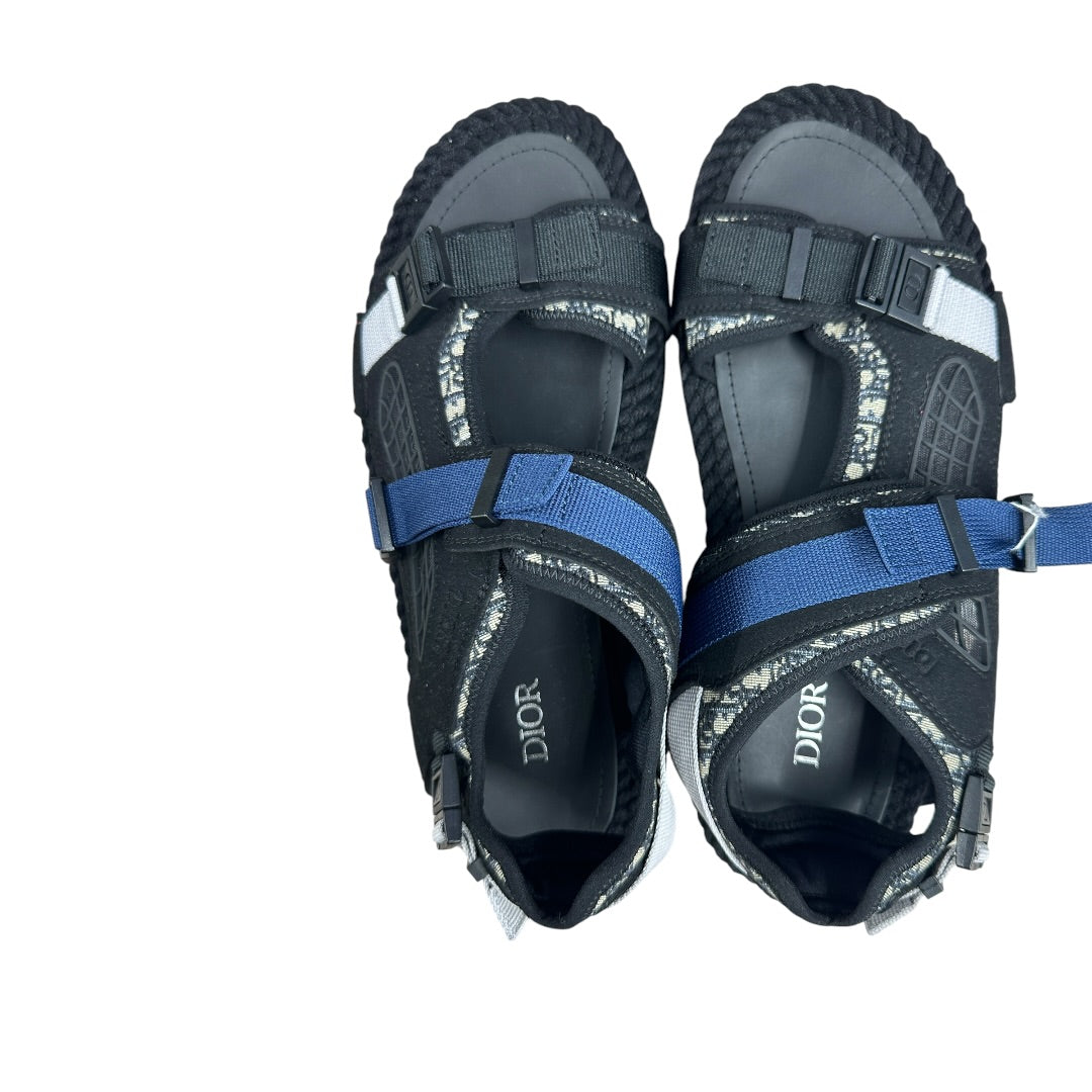 CHRISTIAN DIOR Oblique Atlas Sandals Black Navy NJ104
