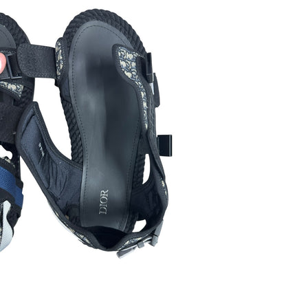 CHRISTIAN DIOR Oblique Atlas Sandals Black Navy NJ104