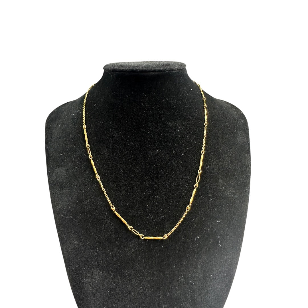 UNBRANDED Accessory K18 Yellow Gold Design Chain Necklace 4.36g