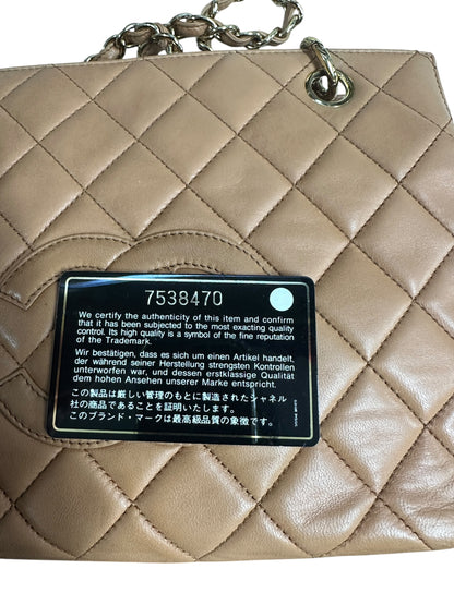 CHANEL Lambskin Matelasse 25 Chain Shoulder Bag Orange Gold Hardware CH2248