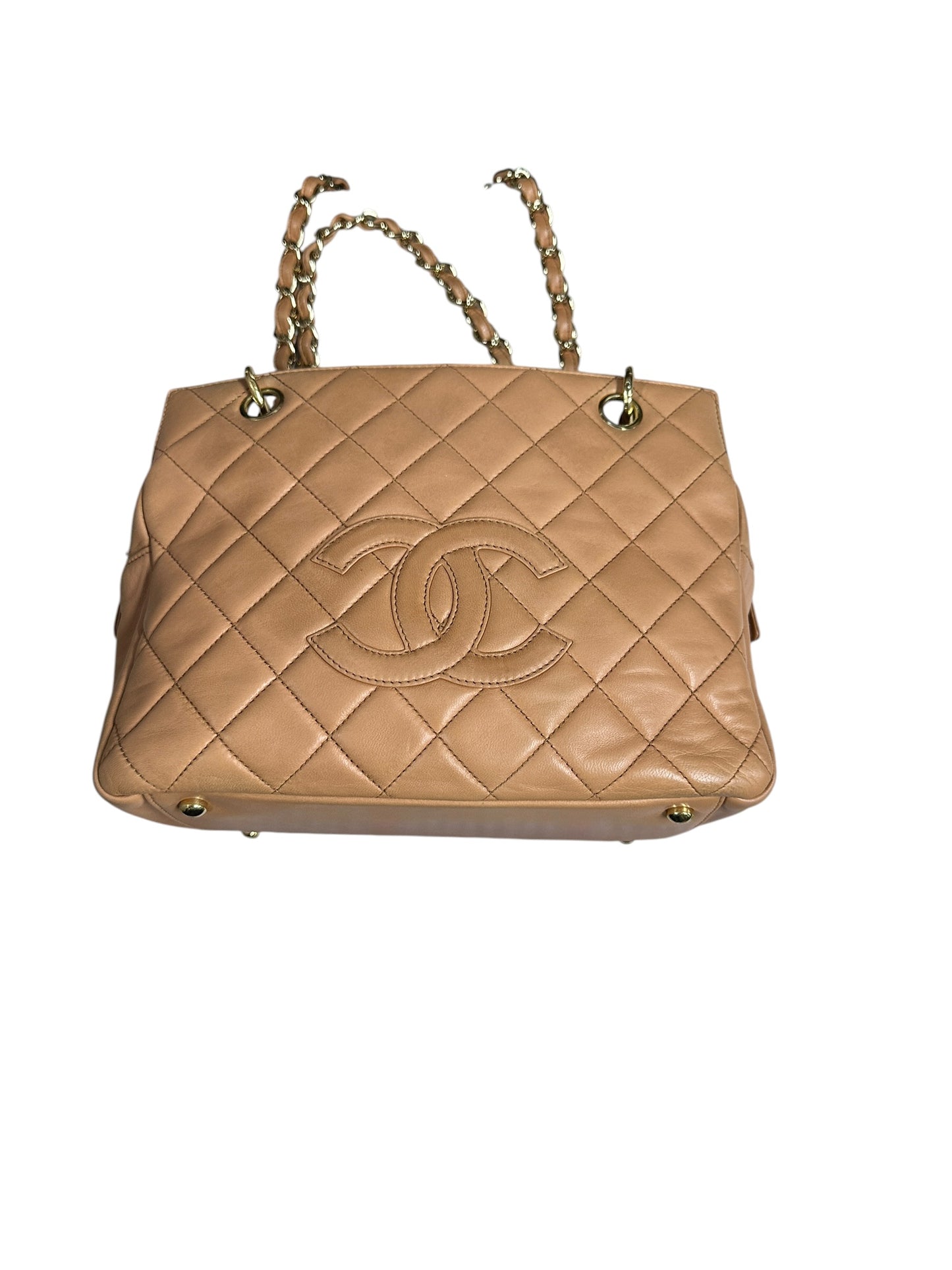 CHANEL Lambskin Matelasse 25 Chain Shoulder Bag Orange Gold Hardware CH2248