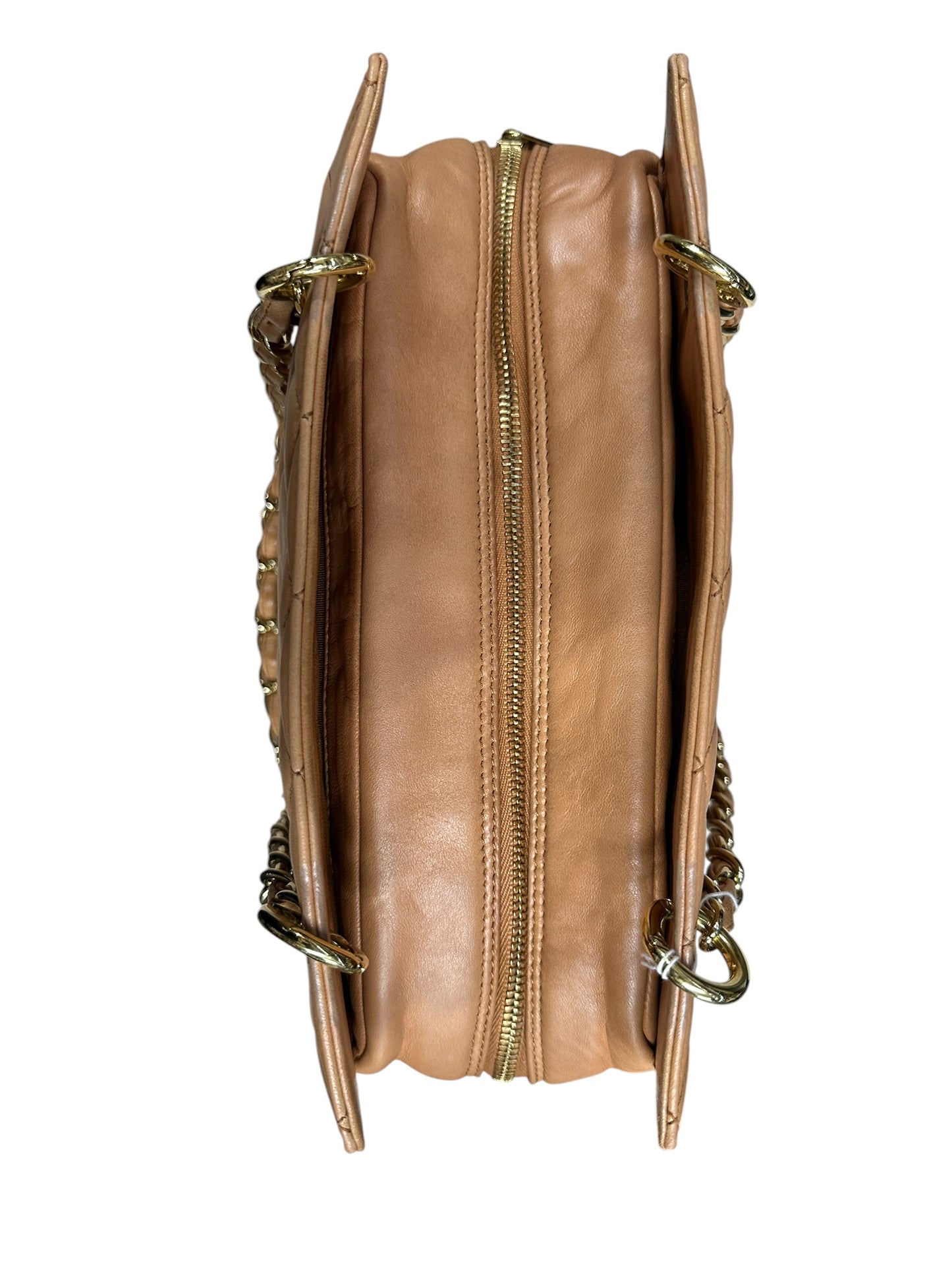 CHANEL Lambskin Matelasse 25 Chain Shoulder Bag Orange Gold Hardware CH2248