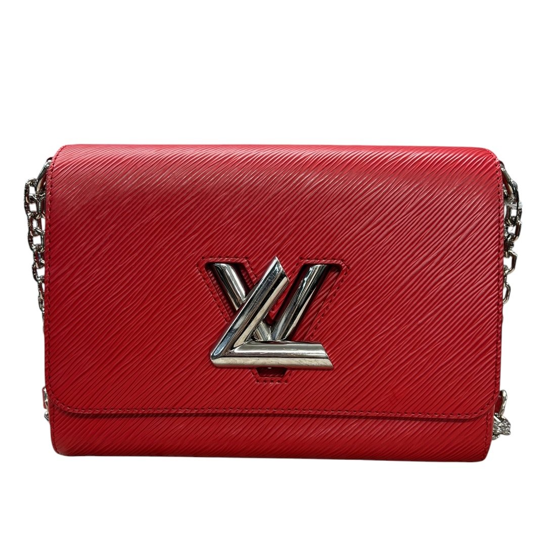 LOUIS VUITTON Epi Leather Twist Shoulder Bag Red Silver Hardware NJ161