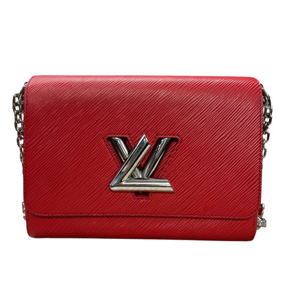LOUIS VUITTON Epi Leather Twist Shoulder Bag Red Silver Hardware NJ161