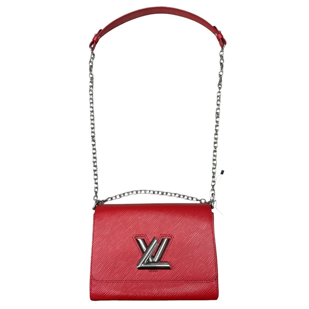 LOUIS VUITTON Epi Leather Twist Shoulder Bag Red Silver Hardware NJ161