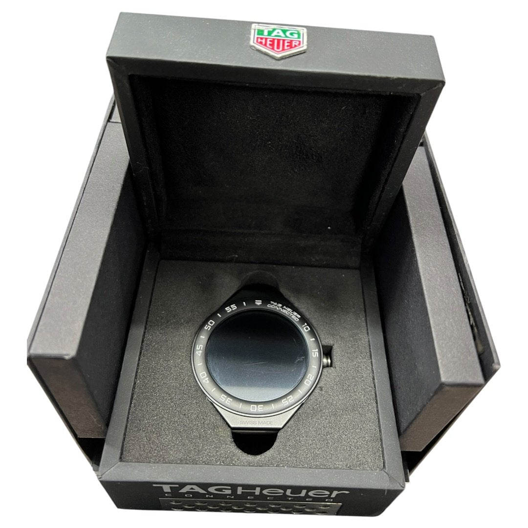 TAG HEUER Titanium/Steel Connected Modular 45 & Carrera Calibre 5 Set Silver, Black Silver Hardware NJ134