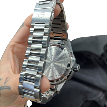 TAG HEUER Titanium/Steel Connected Modular 45 & Carrera Calibre 5 Set Silver, Black Silver Hardware NJ134