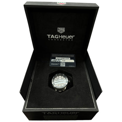 TAG HEUER Titanium/Steel Connected Modular 45 & Carrera Calibre 5 Set Silver, Black Silver Hardware NJ134
