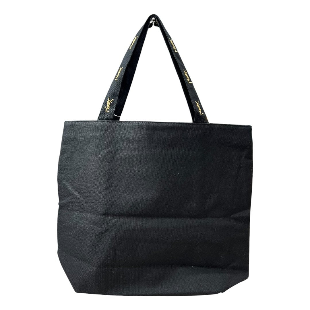 YVES SAINT LAURENT Canvas Parfums Tote Bag Tote Black, Pink Gold Embroidery NJ135