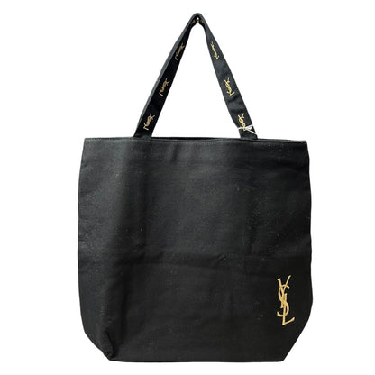 YVES SAINT LAURENT Canvas Parfums Tote Bag Tote Black, Pink Gold Embroidery NJ135