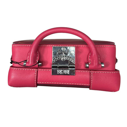 MCM Leather and Vinyl Berlin Crossbody Crossbody Bag Pink, Yellow, Transparent Silver Hardware NJ148