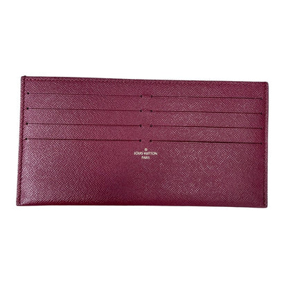 LOUIS VUITTON Monogram Canvas Felicie Pochette Wallet on Chain Brown and Maroon Gold Hardware NJ130