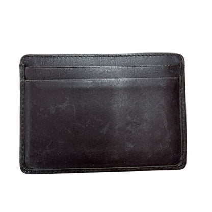 CHANEL Lambskin / Patent Leather Cambon Ligne Card Holder Card Holder Dark Brown, Black, Orange None NJ145