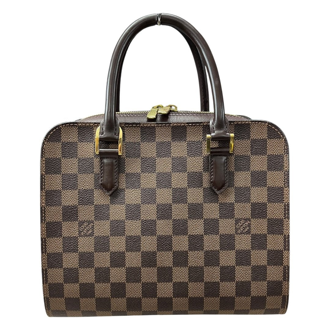 LOUIS VUITTON Damier Ebene Canvas Westminster Handbag Brown Gold Hardware NJ116