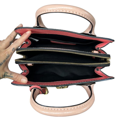 MARC JACOBS Saffiano Leather The J Marc Mini Tote Bag Handbag Black, Tan, Pink Gold Hardware NJ120