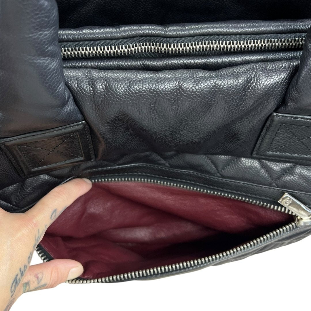 CHANEL Caviar COCO COCOON Shoulder Bag BLACK CH2254