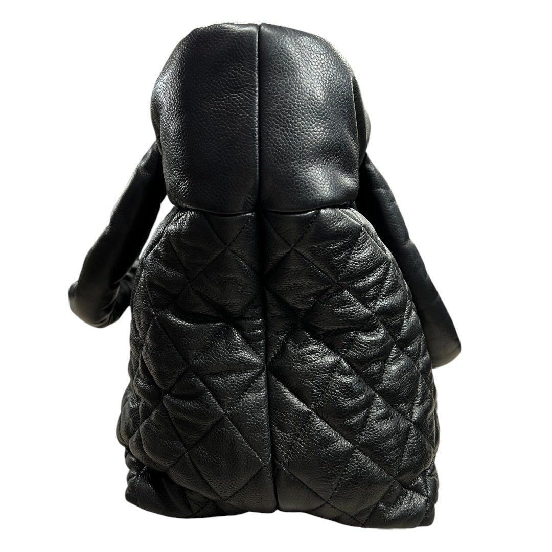 CHANEL Caviar COCO COCOON Shoulder Bag BLACK CH2254