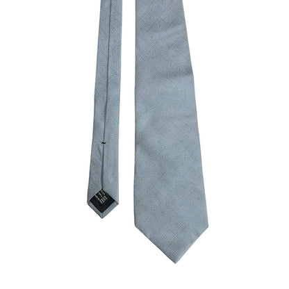 GUCCI Silk GG Crest Geometric Pattern Tie Light Grey TK69