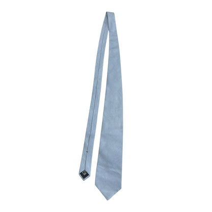GUCCI Silk GG Crest Geometric Pattern Tie Light Grey TK69