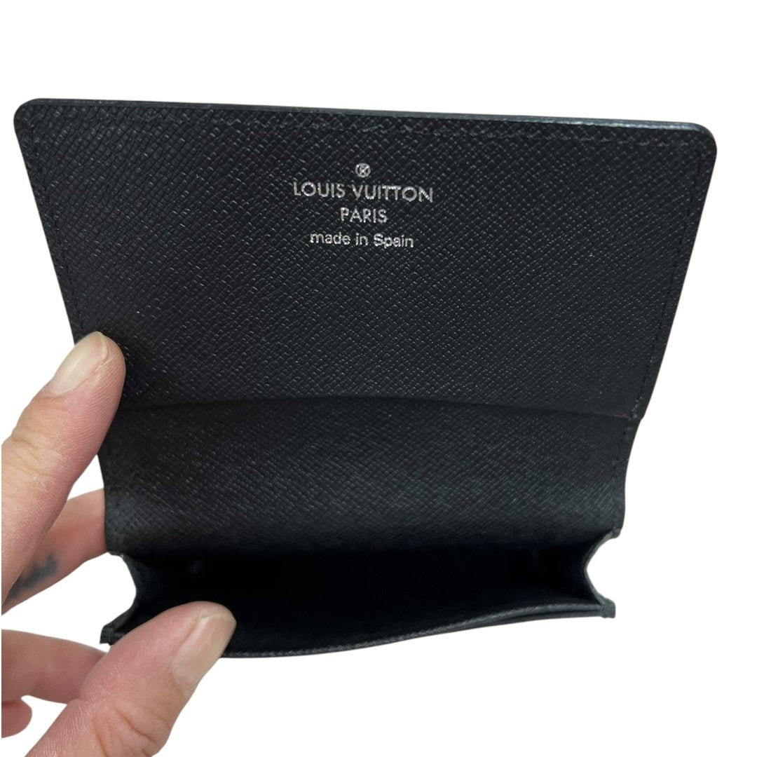 LOUIS VUITTON Epi Card Holder Wallet Black None TK68