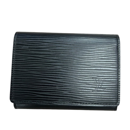 LOUIS VUITTON Epi Card Holder Wallet Black None TK68