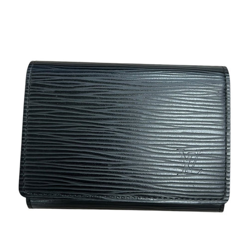 LOUIS VUITTON Epi Card Holder Wallet Black None TK68