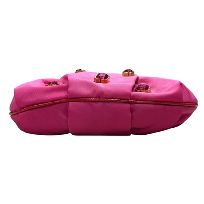 PRADA Tessuto Tessuto Bijoux Wristlet Wristlet Pink Gold Hardware TK71