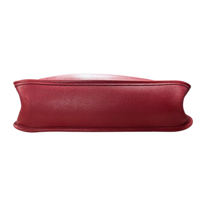 HERMES Courchevel Vespa PM Shoulder Bag Red Gold Hardware TK73