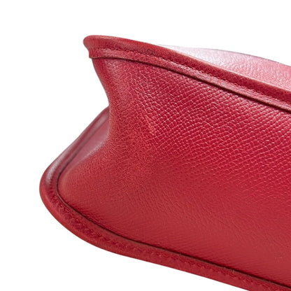 HERMES Courchevel Vespa PM Shoulder Bag Red Gold Hardware TK73