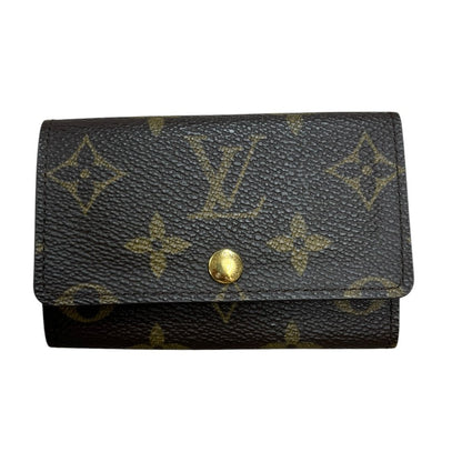 LOUIS VUITTON Monogram 6 Key Holder Key Holder Brown Gold Hardware TK78