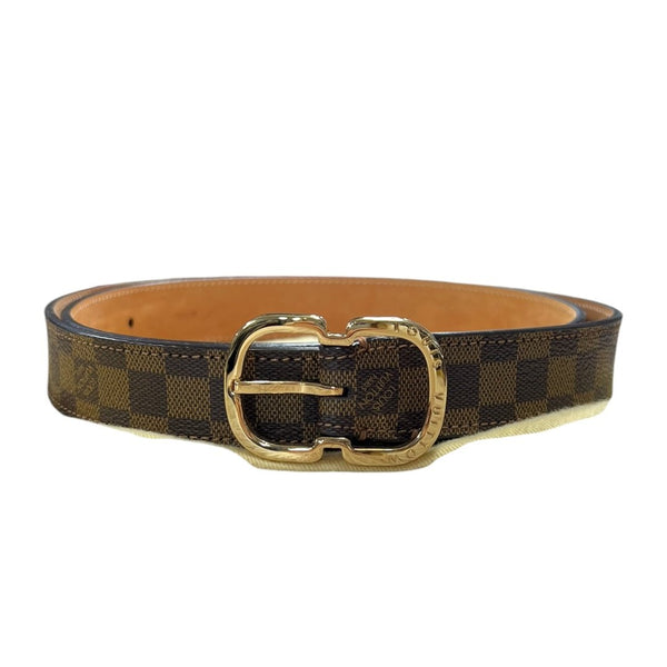 LOUIS VUITTON Damier Ebene M9744 Brown Gold Hardware TK63