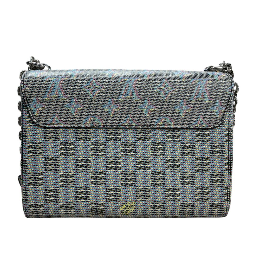 LOUIS VUITTON Jacquard Textile Vavin Chain Bag Shoulder Bag Multi-color Silver Hardware NJ162