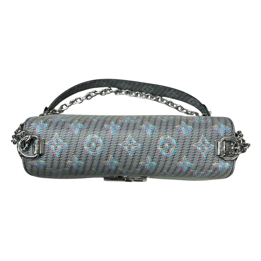 LOUIS VUITTON Jacquard Textile Vavin Chain Bag Shoulder Bag Multi-color Silver Hardware NJ162