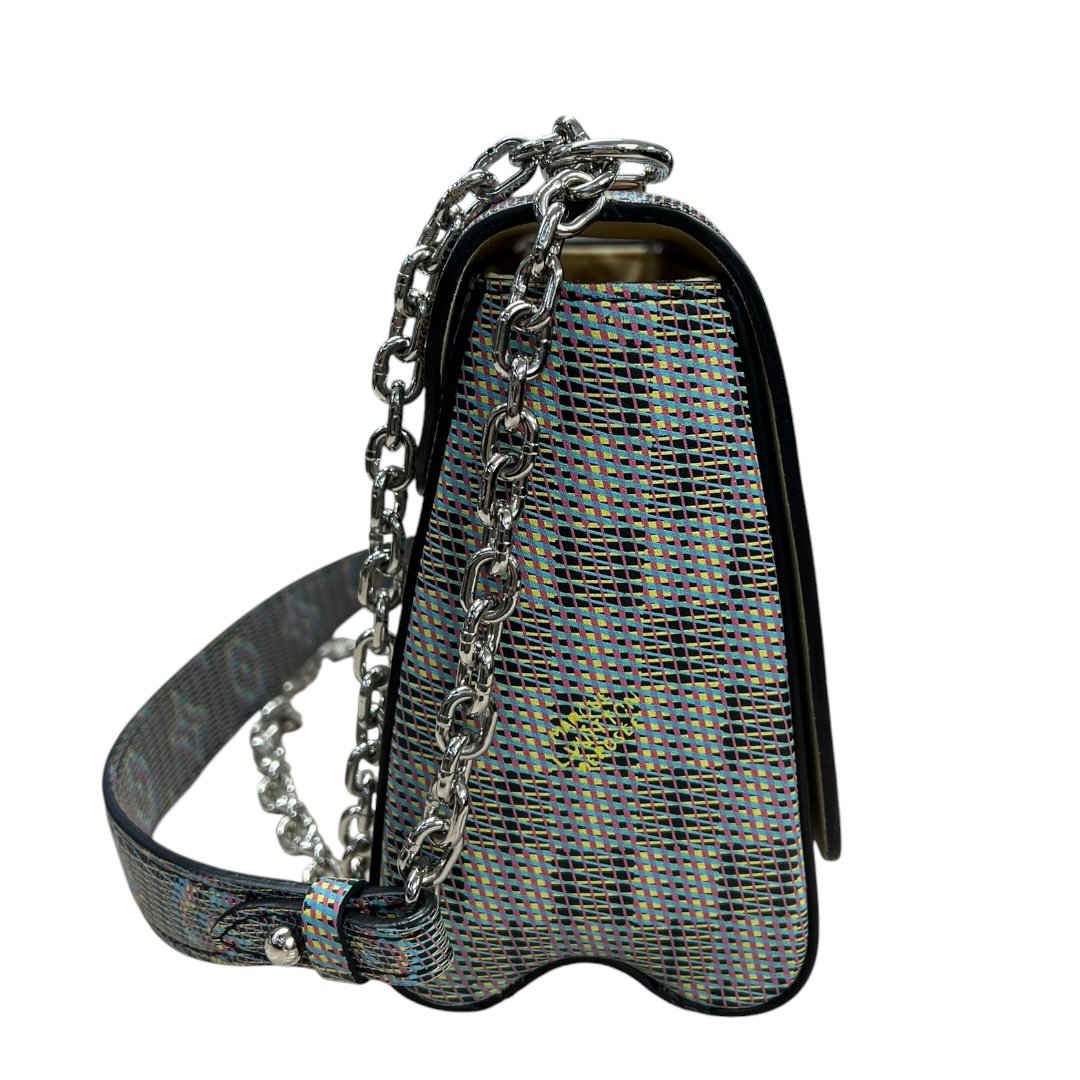 LOUIS VUITTON Jacquard Textile Vavin Chain Bag Shoulder Bag Multi-color Silver Hardware NJ162