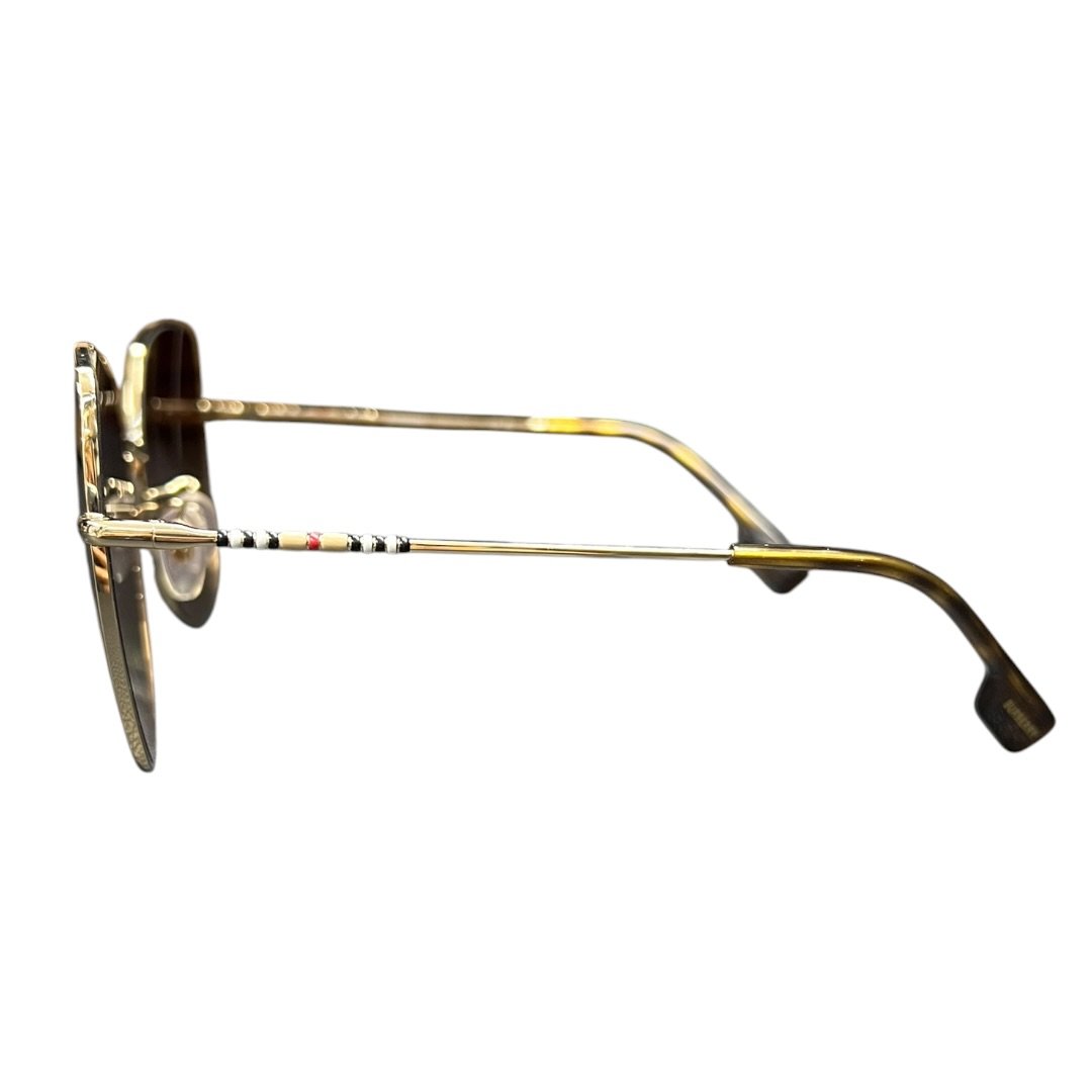 BURBERRY Metal, Acetate B 3136-D Gold, Brown, Multicolor Gold-tone Metal Hardware NJ175
