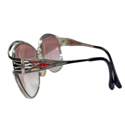 YVES SAINT LAURENT Metal, Plastic 31-4604 Silver, Pink, Black Silver-tone Hardware NJ170
