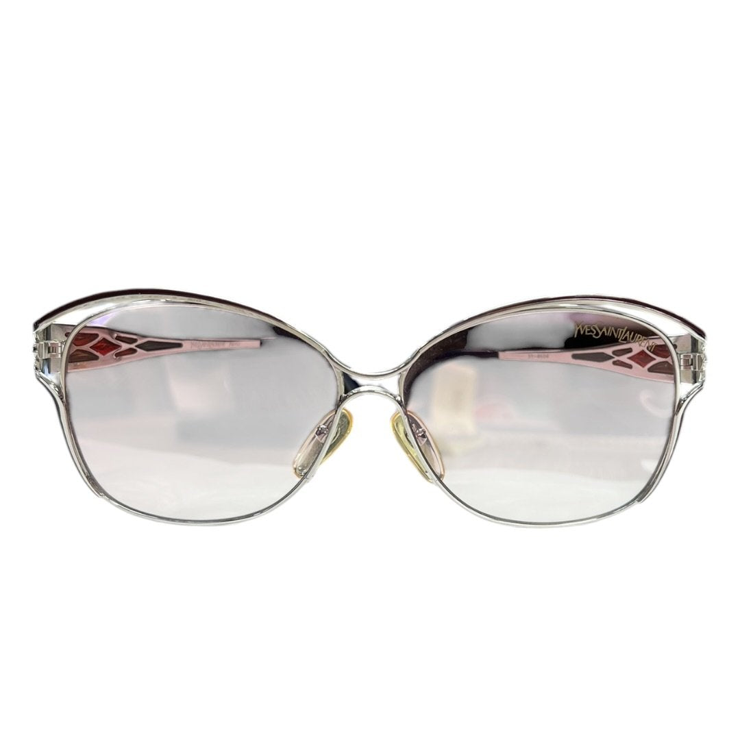 YVES SAINT LAURENT Metal, Plastic 31-4604 Silver, Pink, Black Silver-tone Hardware NJ170