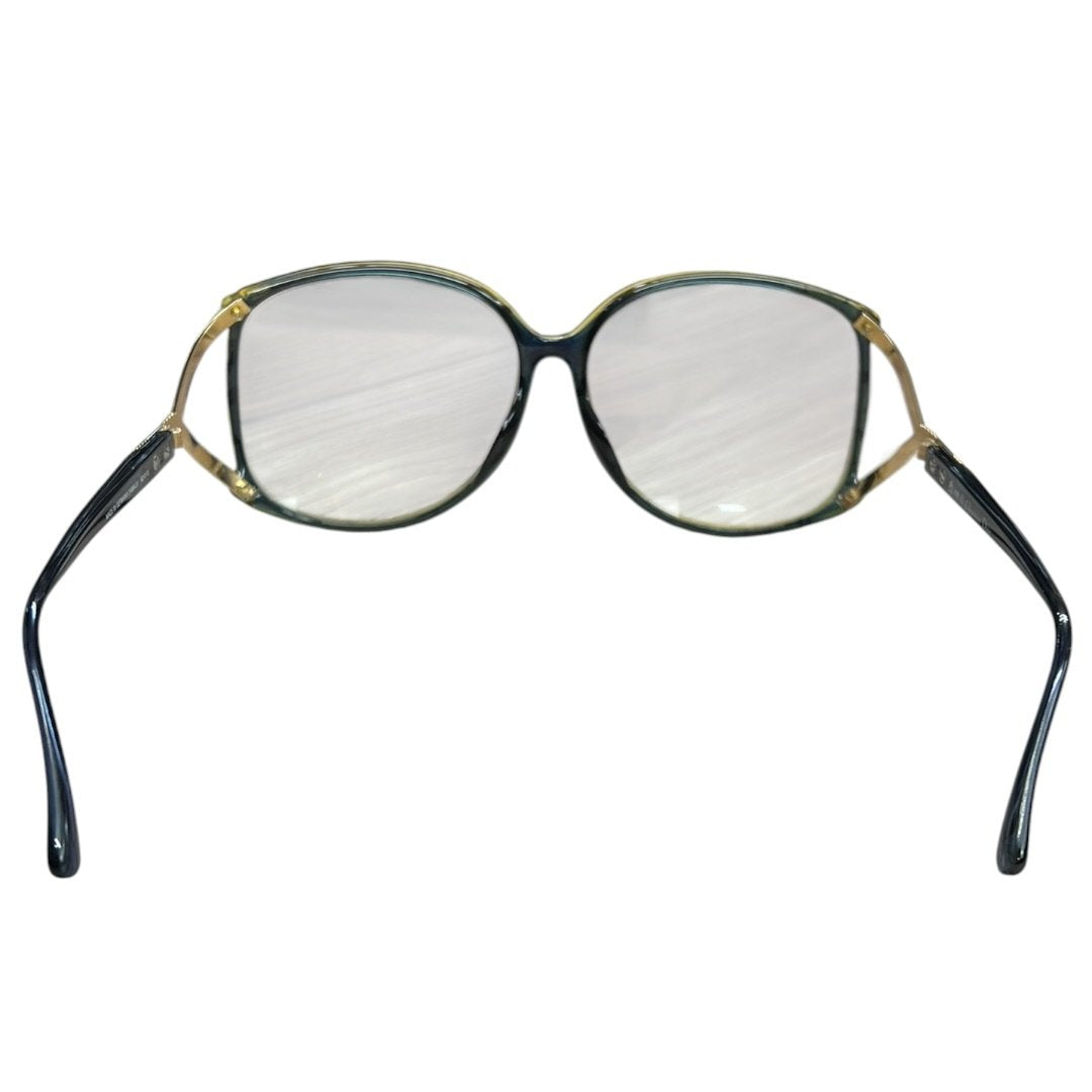 CHRISTIAN DIOR Optyl, Metal 2496A 51 Dark Green, Gold-tone Gold Hardware NJ169