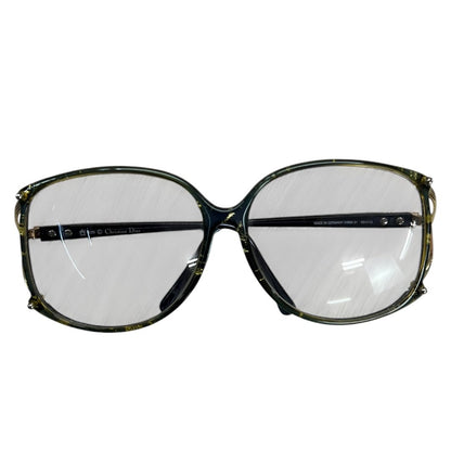 CHRISTIAN DIOR Optyl, Metal 2496A 51 Dark Green, Gold-tone Gold Hardware NJ169