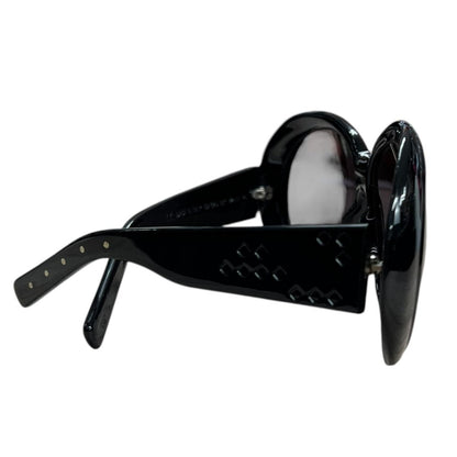 BOTTEGA VENETA Acetate BV 128 01F Black Silver Hardware NJ173