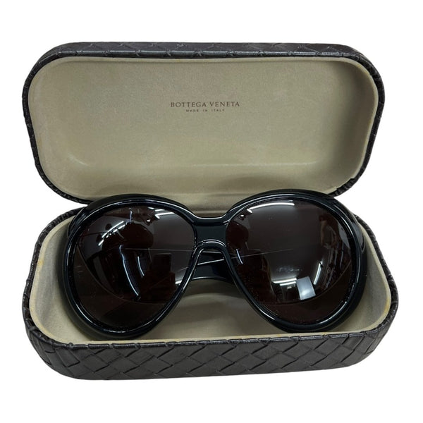BOTTEGA VENETA Acetate BV 128 01F Black Silver Hardware NJ173