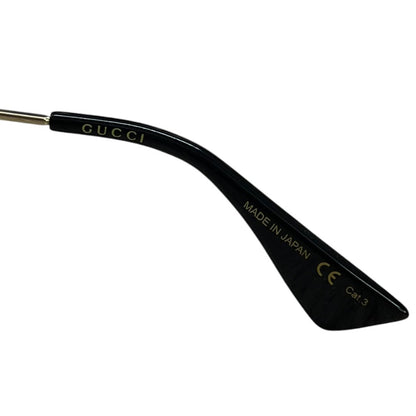 GUCCI Metal/Acetate GG0908S Black/Gold with Grey Gradient Lenses Gold-tone Hardware NJ172